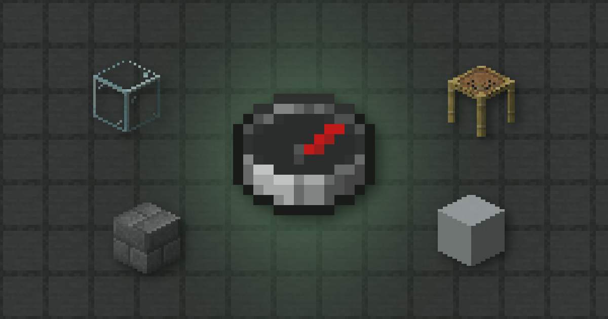 A compass surrounded by glass, scaffolding, stone bricks and white concrete on smooth stone