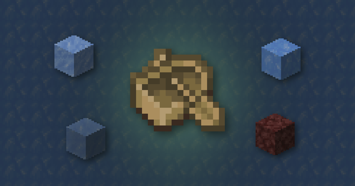 An oak boat surrounded by packed ice, blue ice, ice and netherrack on blue ice