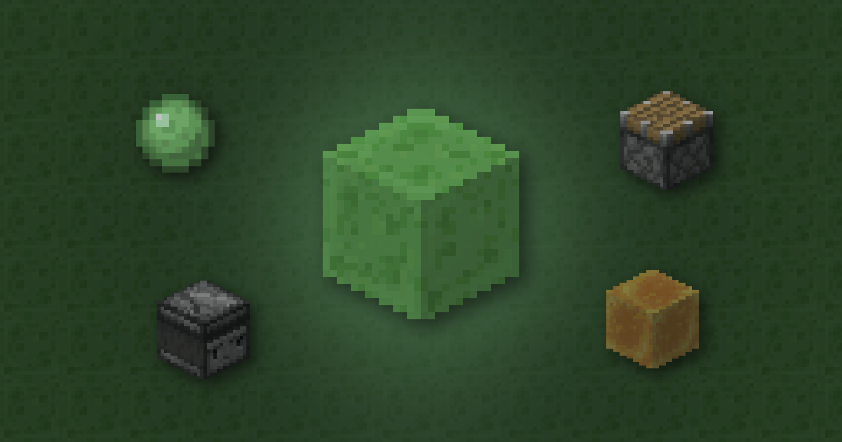 A slime block surrounded by a slimeball, a piston, an observer and a honey block on slime blocks